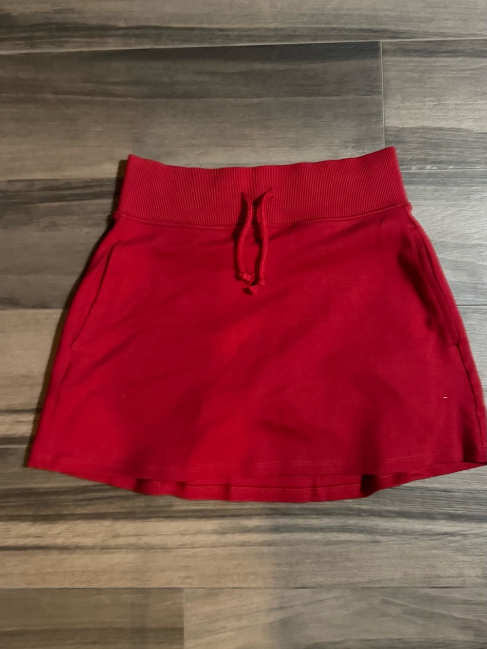 Women’s Red Drawstring Waist Skirt